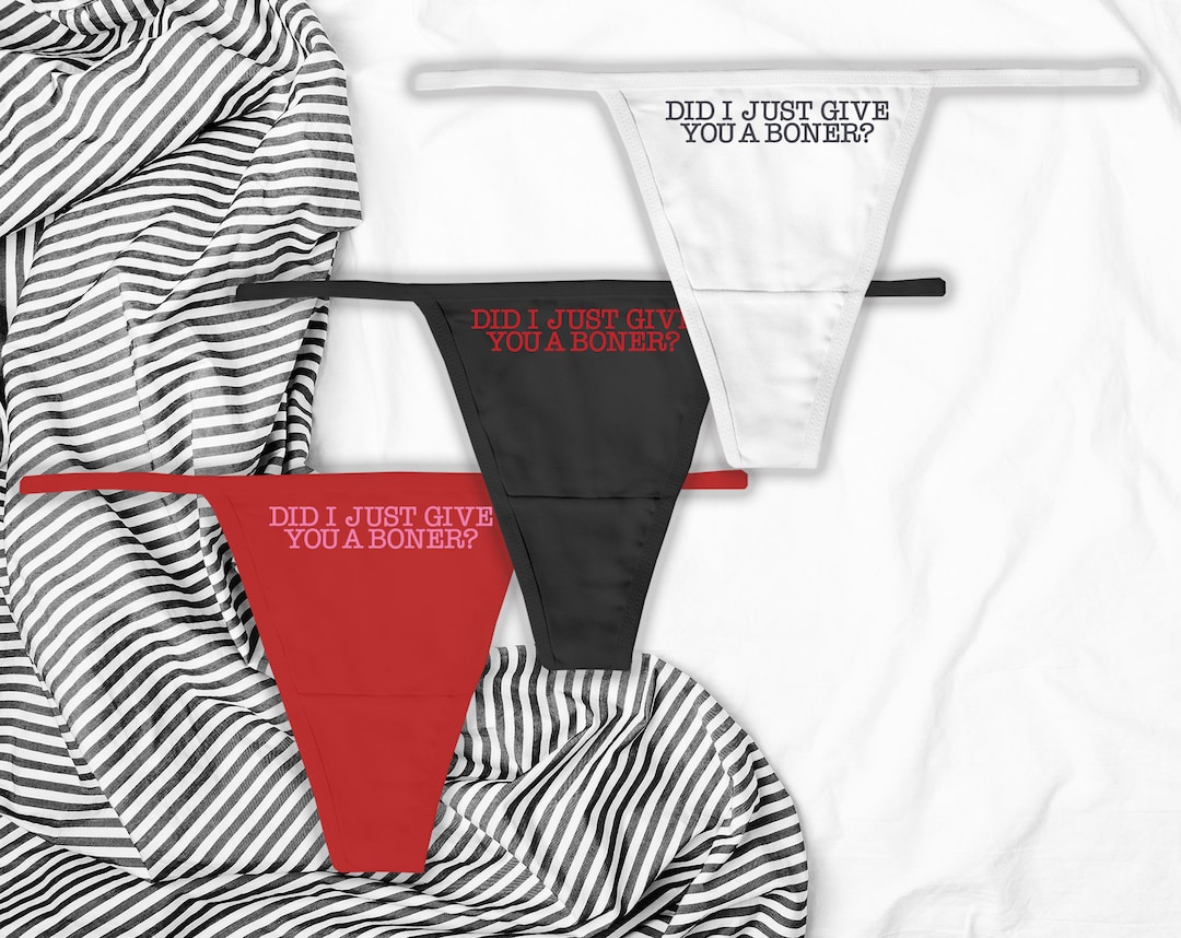 Did I Just Give You A Boner Panties, Funny Thong, Funny Panties