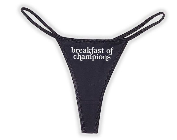 Funny Thongs Breakfast of Champions Funny Panties Womens Underwear Funny  Black Thong Adult Underwear Custom Panties Property -  Canada