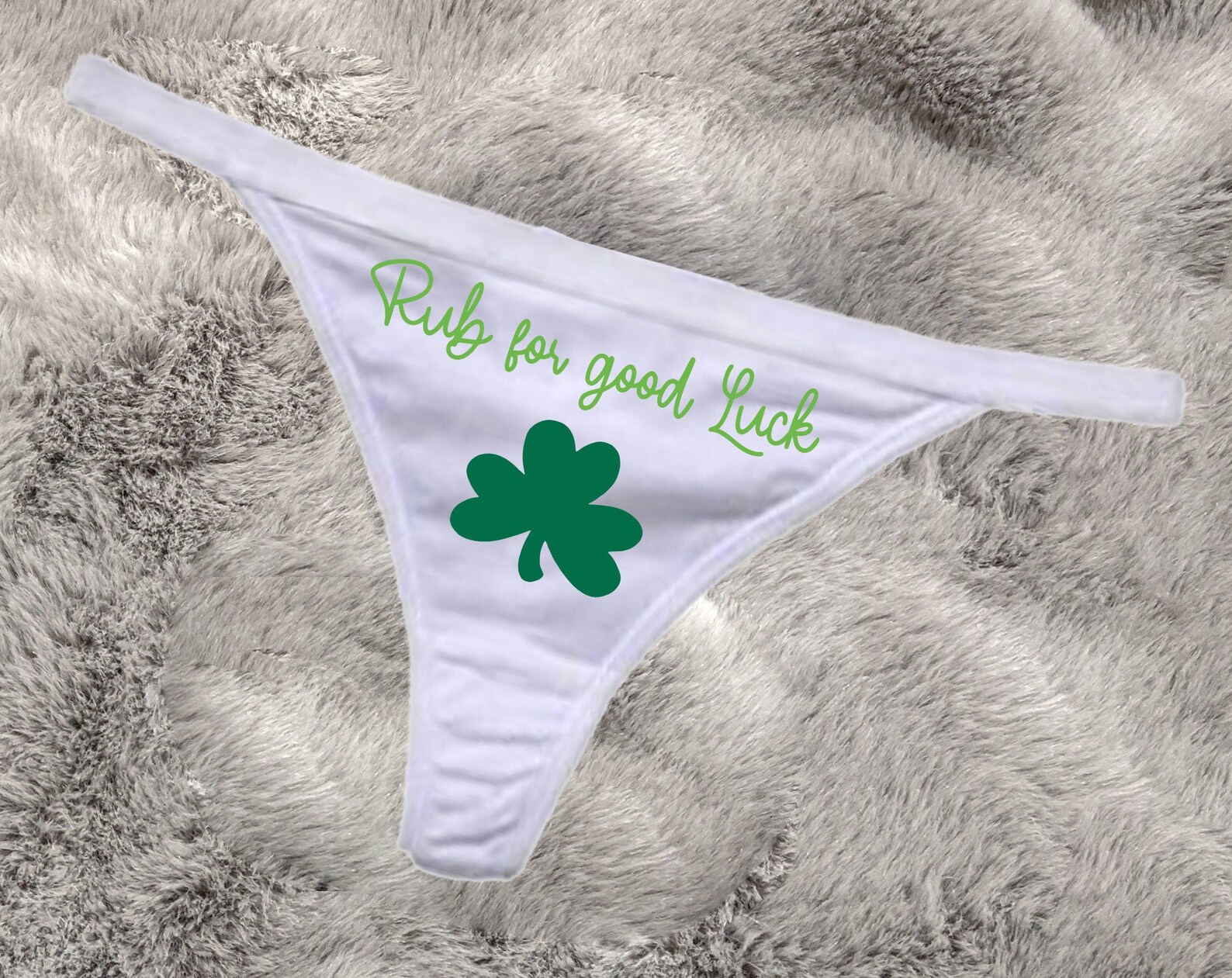 Sexy St Patrick's Day White Thong Rub for Good Luck | Etsy