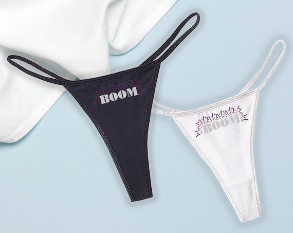 Boom Fireworks White Thong | Sexy 4th of July Panties | Independence Day  Underwear | Sexy Lingerie - Etsy