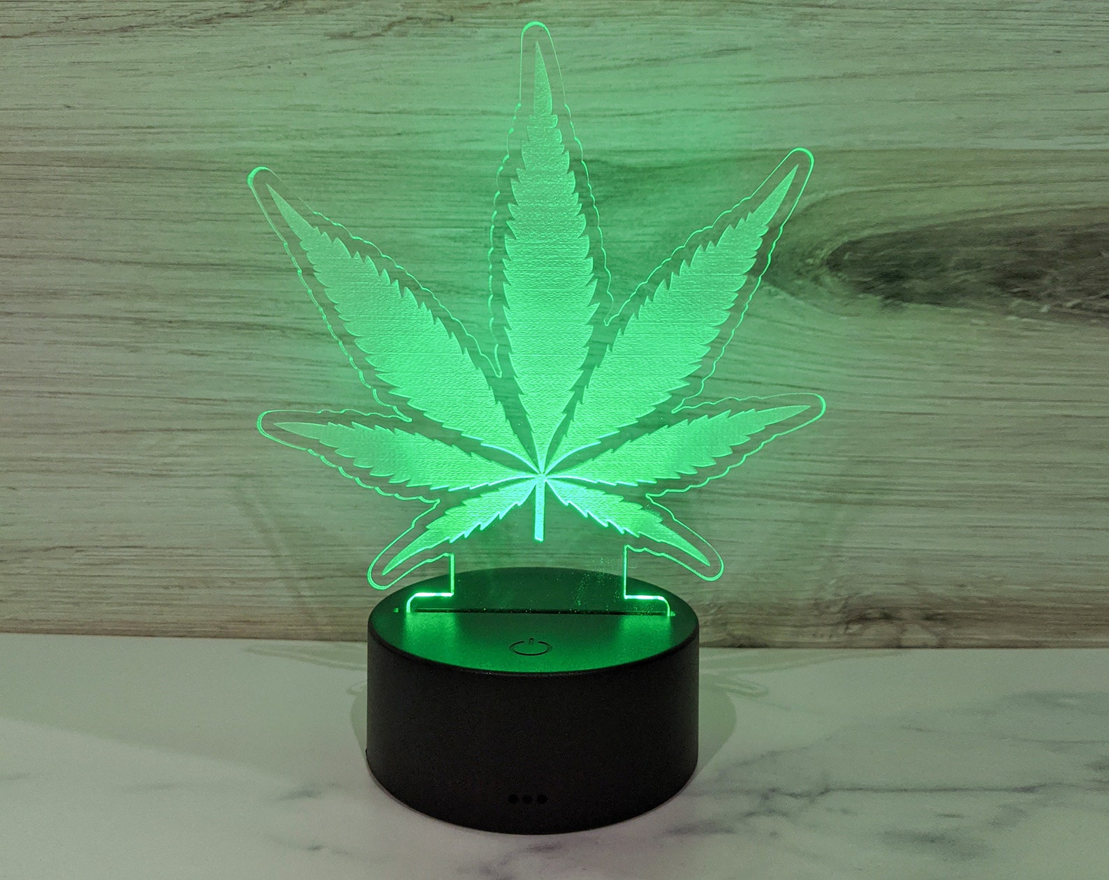 Pot Leaf LED Light Weed Lamp 420 Night Light Marijuana Etsy