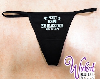 Property of BBC Athletic Womens Thong Panty, Hotwife, Swinger Lifestyle, QOS, BBC