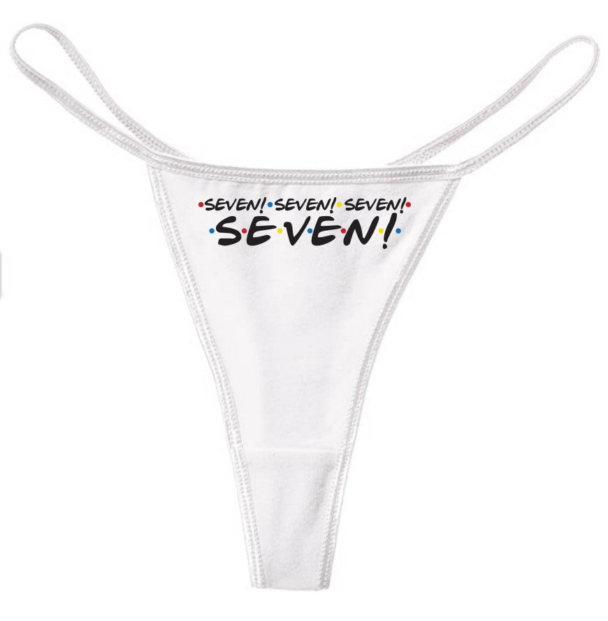 Seven Seven Seven SEVEN White Thong | Friends Panties | Sexy Underwear |  Lingerie