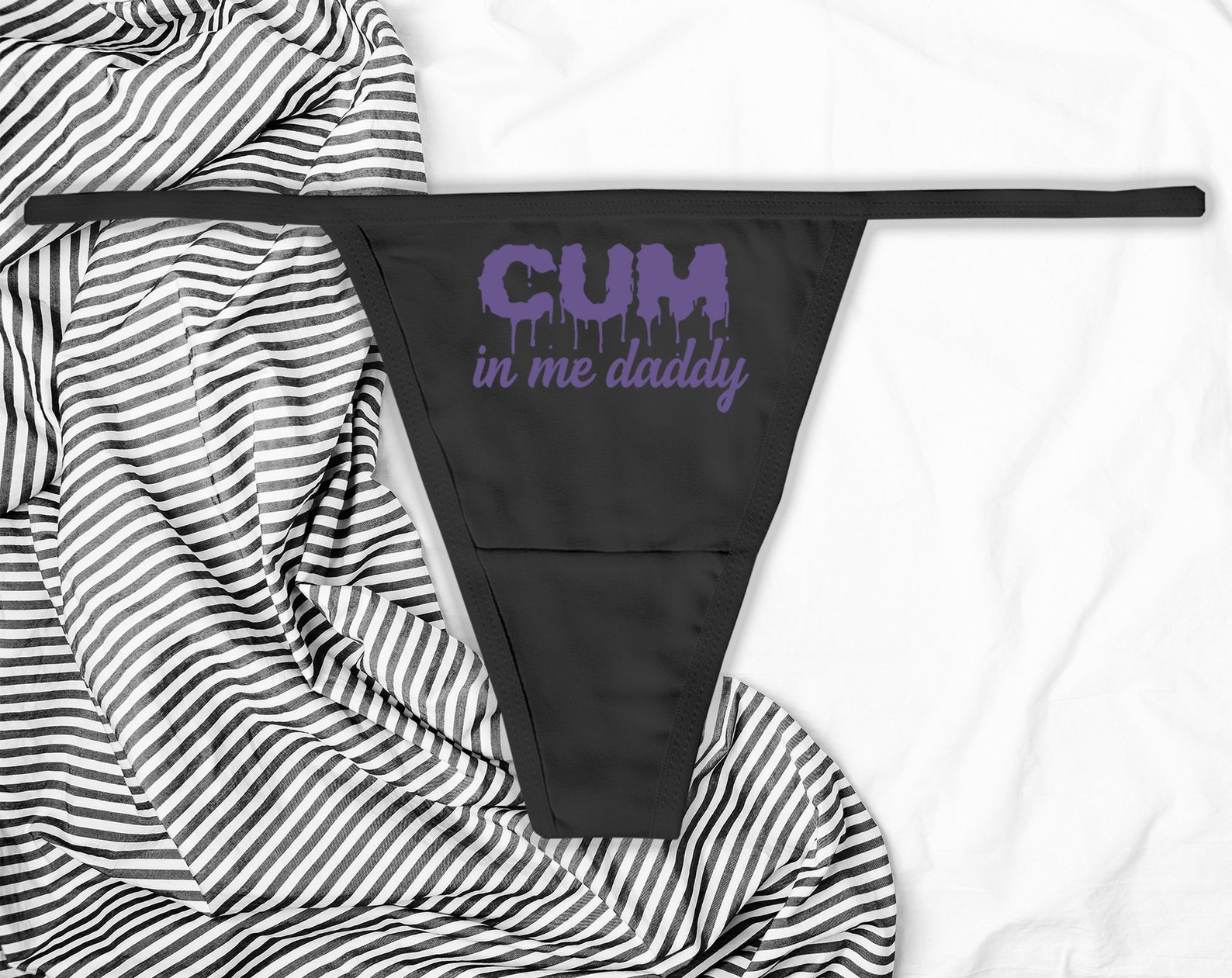 Cum In Me Daddy Panties DDLG Clothing Sexy Slutty Cute Submissive Creampie Funny Naughty Gift Booty Shorts Womens Underwear DDLG Lingerie image 4