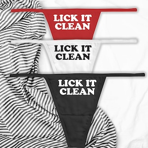 Lick It Clean Thong Panty, Cuckold