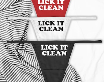 Lick It Clean Thong Panty, Cuckold