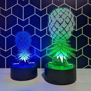 Lámpara de noche LED con forma de piña invertida: Lámpara de amor para adultos
