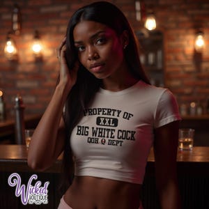 Property of BWC Women's Crop Shirt, QOH, BWC, Hotwife, Size Queen