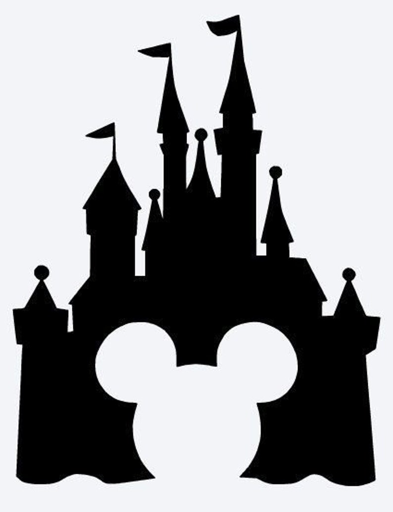 Download Mickey Head Disney Princess Castle SVG File Mickey Mouse ...