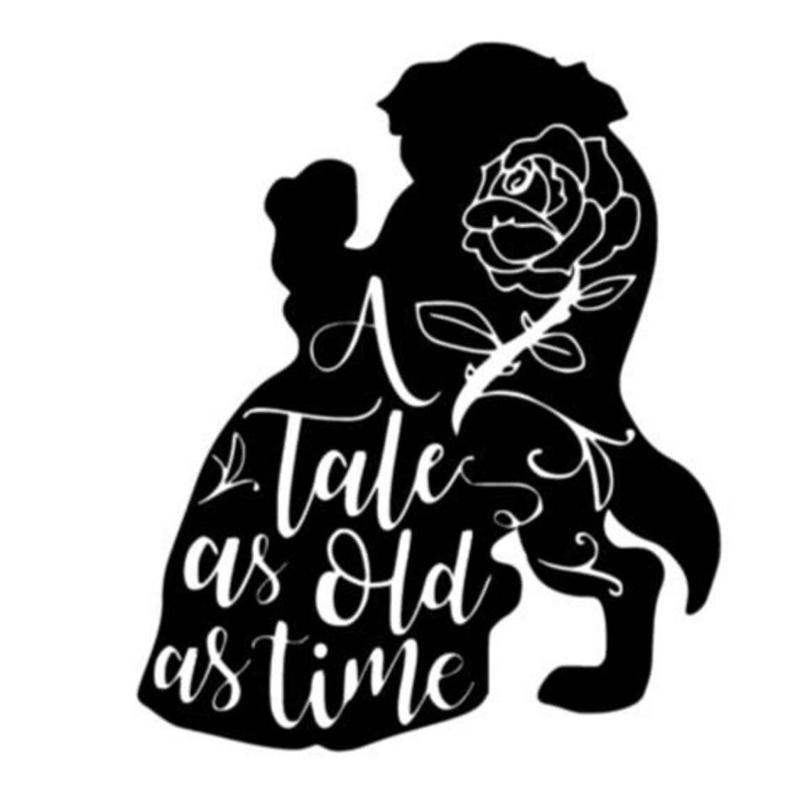 Tale as Old as Time Beauty & Beast SVG File Rose - Etsy