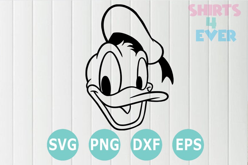 Donald Duck Face SVG svg dxf png eps instant download | Etsy