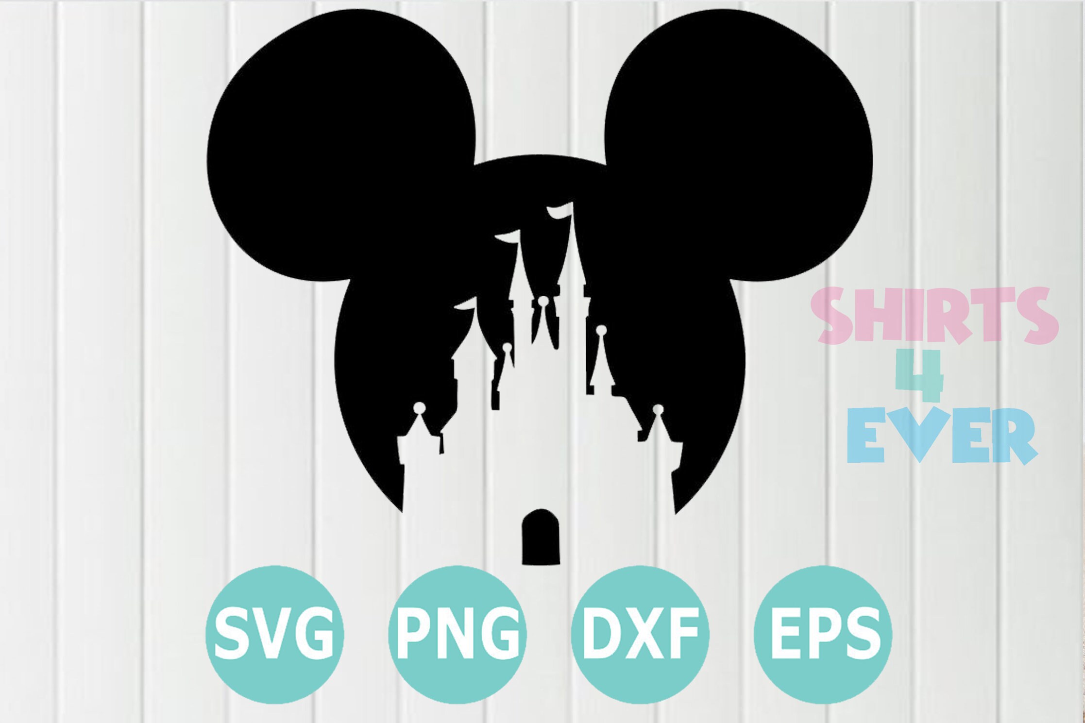 Mickey mouse head SVG Disney Castle svg dxf png eps | Etsy