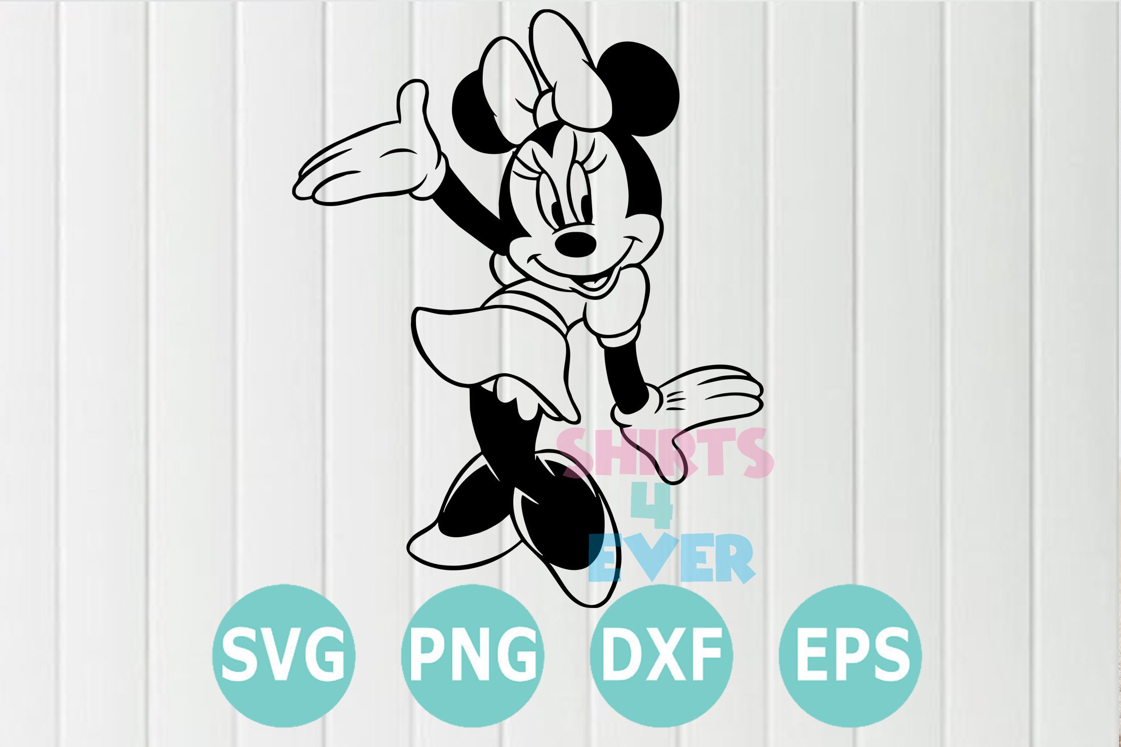 Minnie Mouse Svg Svg Dxf Png Eps Sofortiger Download Etsy