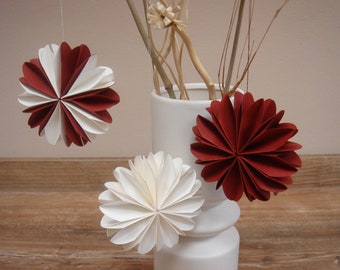 Papierblumen, 3D, Scandin Dekoration, D 9,0 cm, handgefertigt