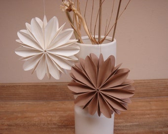 Papierblumen, 2er Set, 3D, D 12,5 cm, handgefertigt