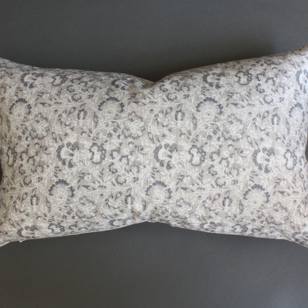 Grey Lumbar Pillow Etsy