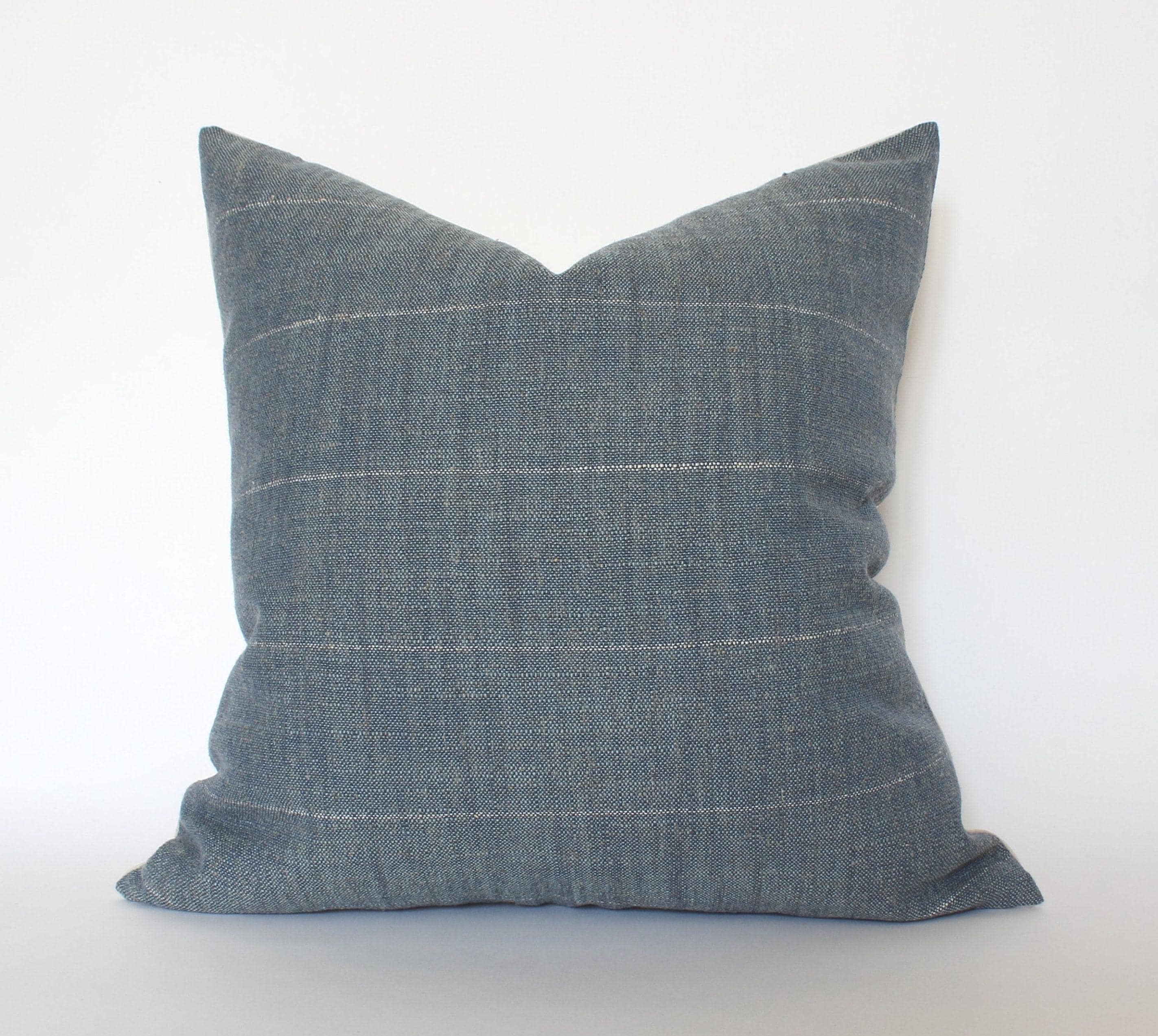 Dark Blue Pillow Cover, Blue Throw Pillows for Couch, Teal Pillow Covers, Ocean Blue Cushion, Navy Pillow Case, Cyan Pillow || Marina