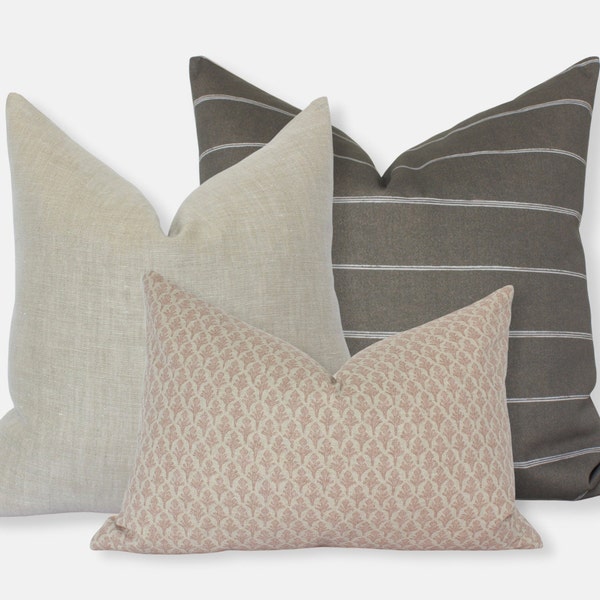 Pink Brown Pillow Etsy