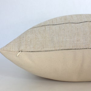 neutral pillow with hidden zipper
