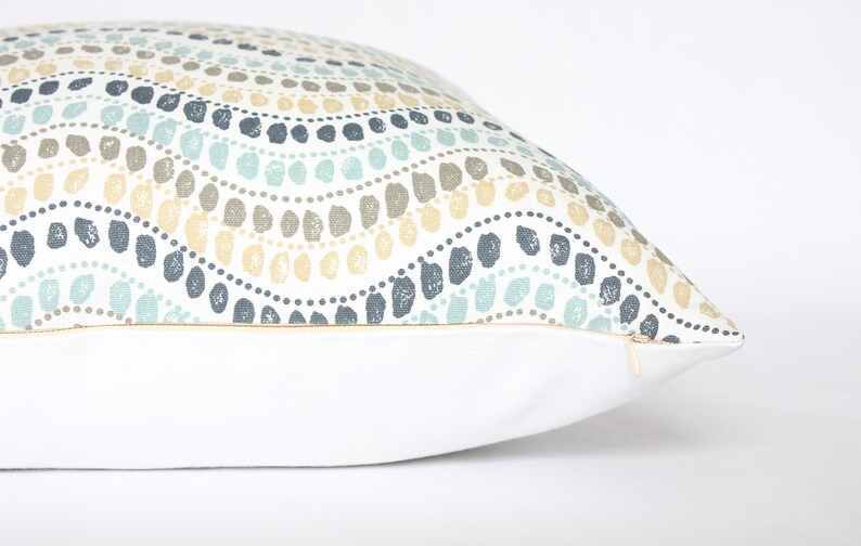 Nautical Lumbar Throw Pillow Light Blue Lumbar Pillow Blue Etsy