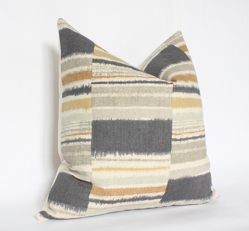 Boho Pillow Covers 20x20 Cream Yellow Grey Pillows 18x18 Etsy