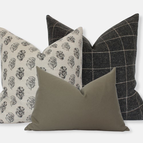 Sofa Pillow Set Throw Pillows for Couch Green Modern Pillow Etsy