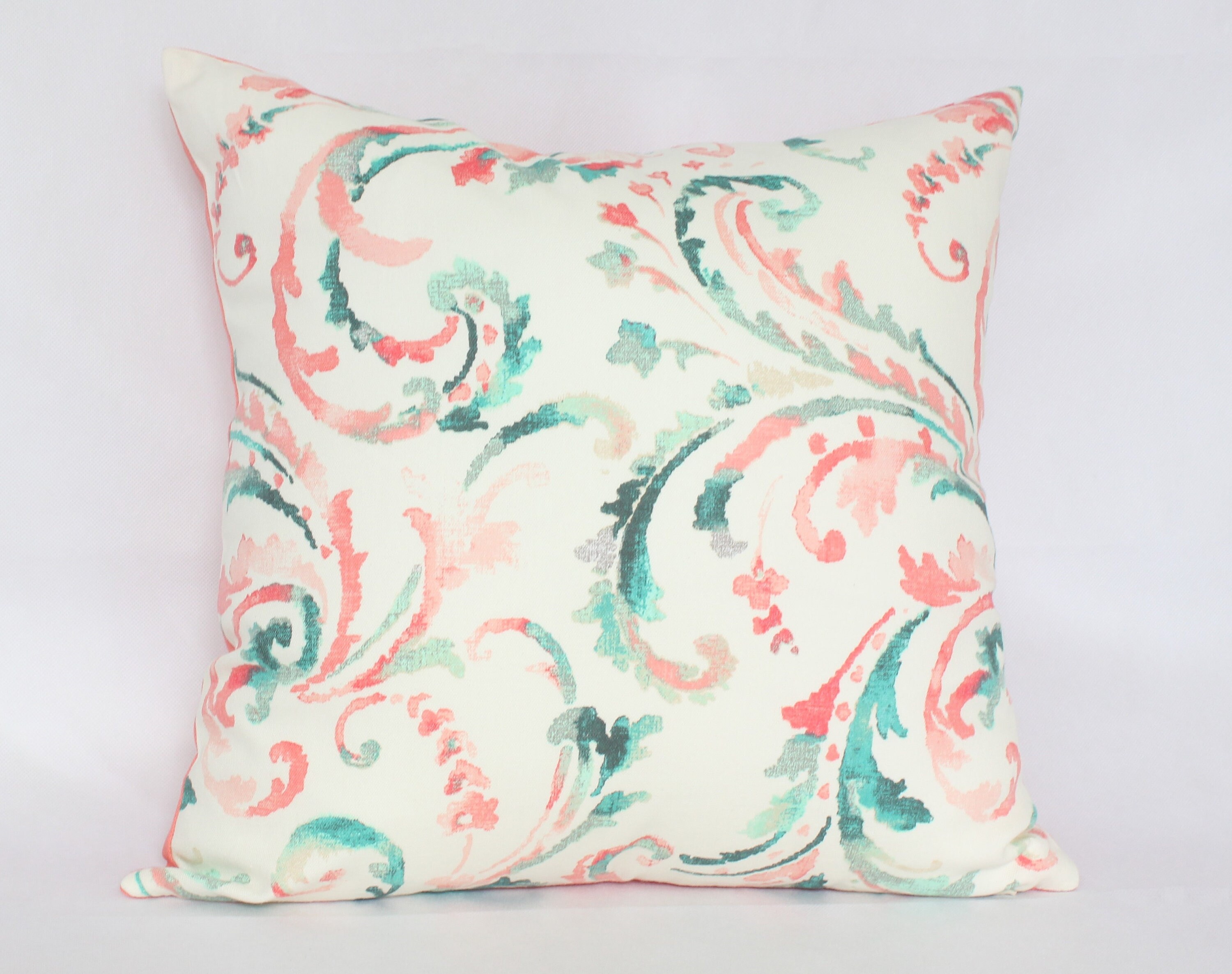 Coral Pillow Covers 18x18 Coral Cushion Cover 18x18 Coral Etsy
