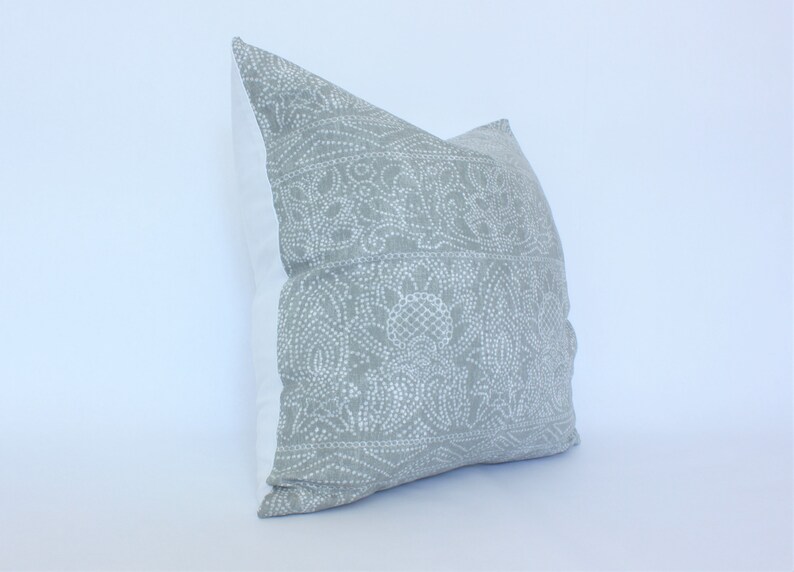 Floral Grey Pillows 20x20 Gray Throw Pillow Cover 20x20 Etsy