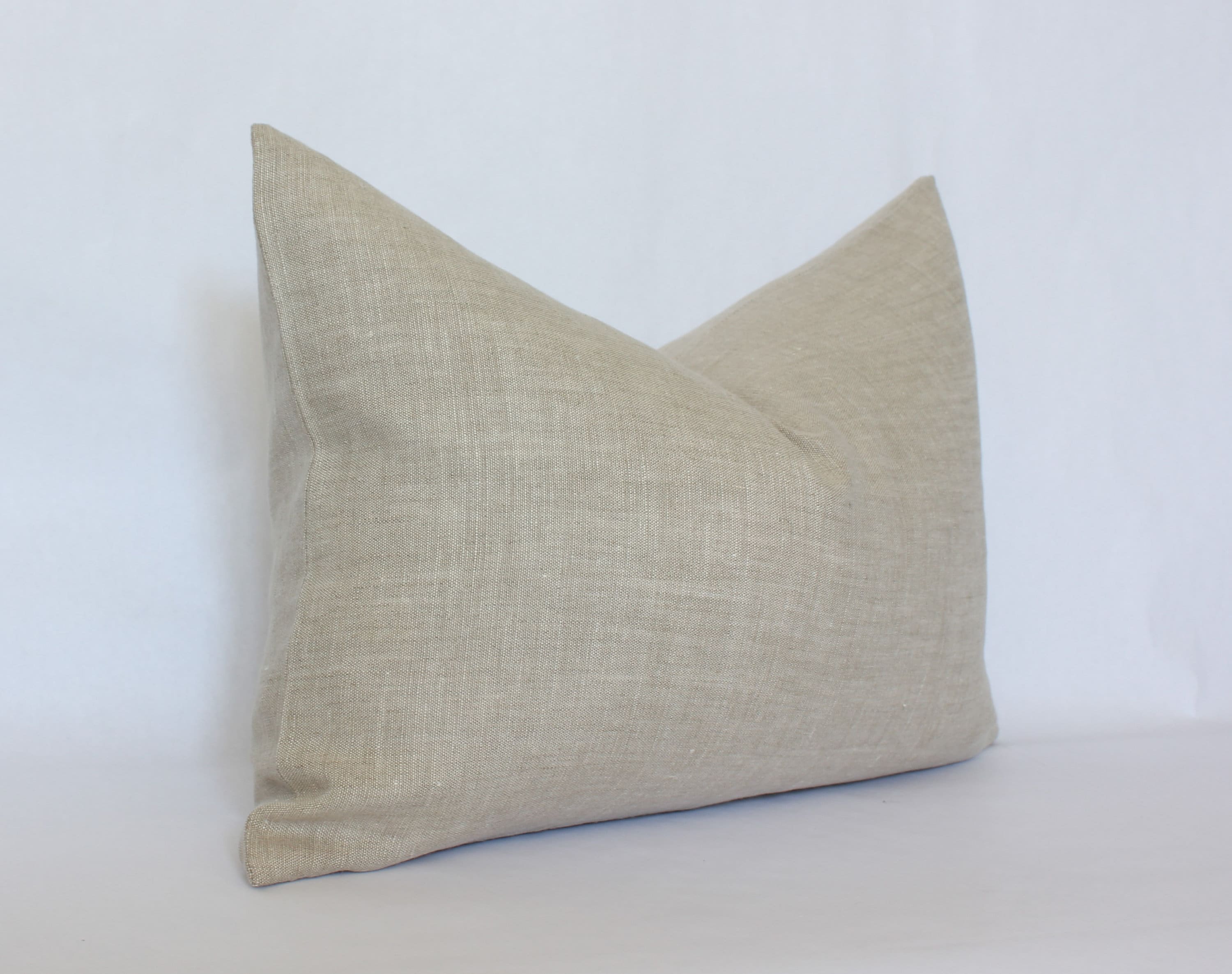 Beige Lumbar Pillow 14x20 Neutral Lumbar Pillow Cover 12x20 Etsy