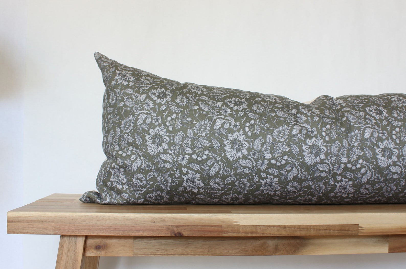 Olive Floral Pillow Dark Green Floral Pillow Cover 20x20 Etsy
