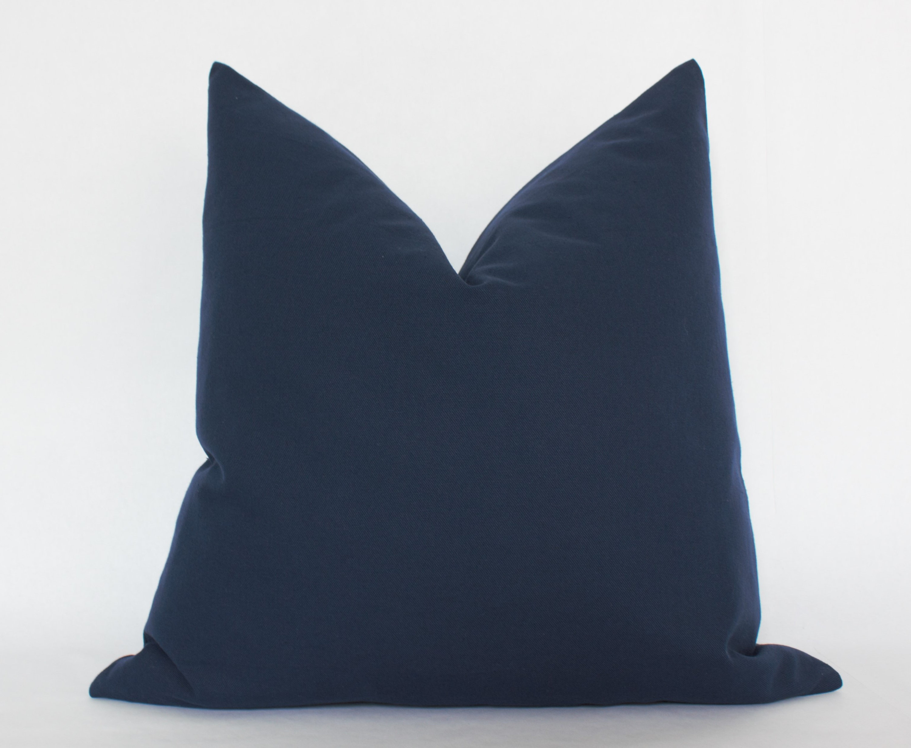 Navy Pillow Covers 18x18 Solid Navy Throw Pillow 20x20 Etsy