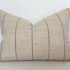 lumbar striped pillow cover