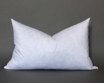 Lumbar Pillow Insert,  Feather Down Lumbar Inserts, Lumbar Pillow Form,  Lumbar Down Pillow Fills,  Long Lumbar Pillow Insert 12x20, 14x20