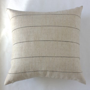 ivory striped throw pillow