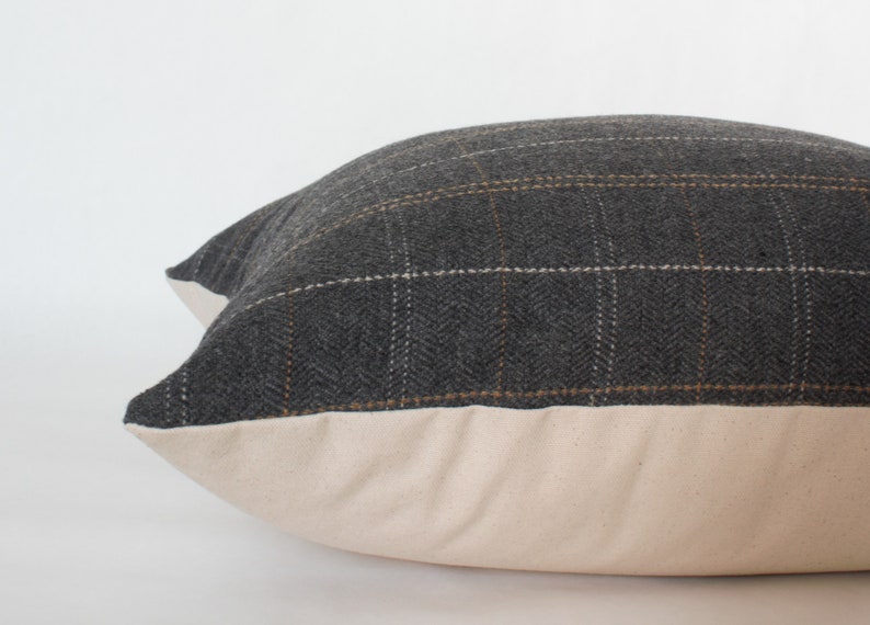dark gray throw pillow