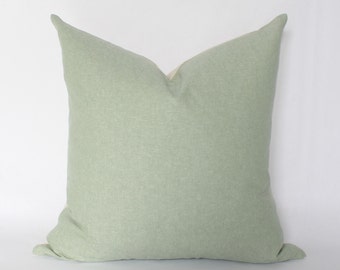 DISCONTINUED ~ Pale Green Throw Pillow 16x16, Sage Green Pillow Cover 20x20, Light Green Pillow, Pastel Green Pillow, Seafoam Cushion Cover