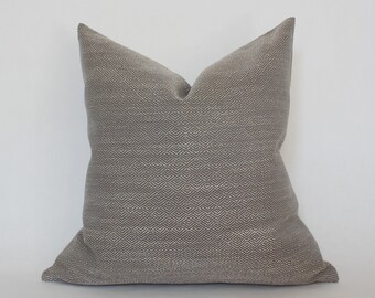 Gray Textured Throw Pillow, Neutral Pillow Cover 18x18, Charcoal Pillow Cover 20x20, Dark Grey Throw Pillows 18x18, Grey Ivory Pillow Shams