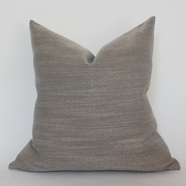Dark Grey and Ivory Pillow Etsy
