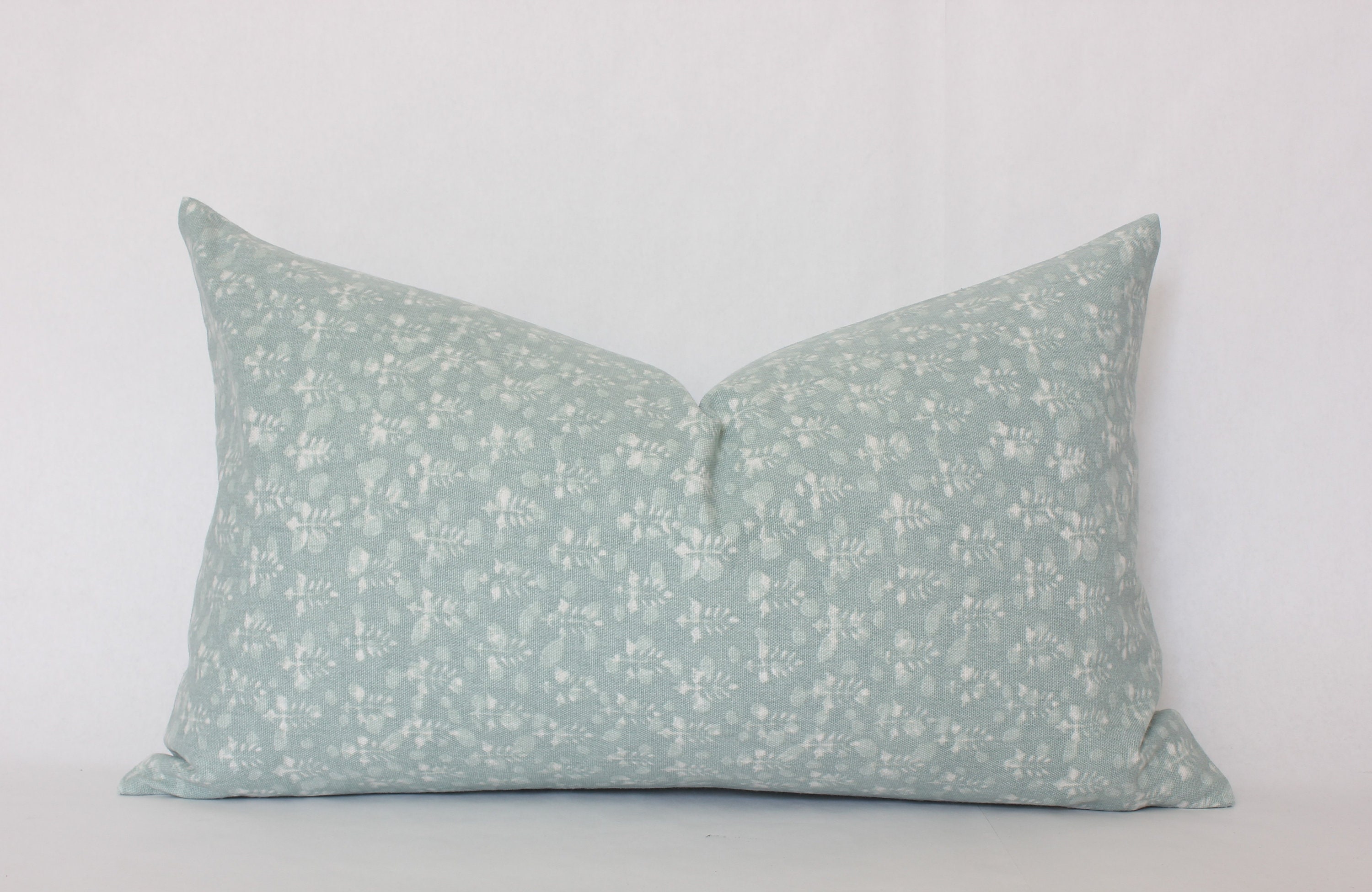 Blue and White Lumbar Pillow Cover 12x20 Floral Blue Pillows Etsy