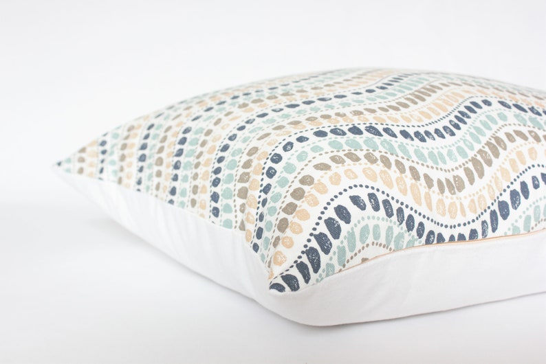 Nautical Lumbar Throw Pillow Light Blue Lumbar Pillow Blue Etsy