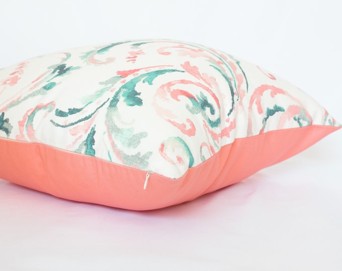 Coral Pillow Covers 18x18 Coral Cushion Cover 18x18 Coral Etsy