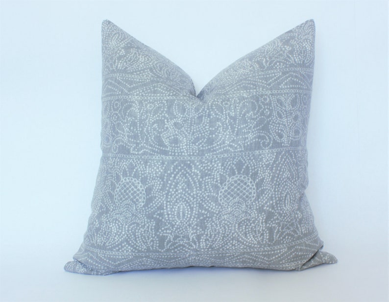 Floral Grey Pillows 20x20 Gray Throw Pillow Cover 20x20 Etsy