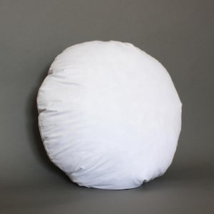 Round Pillow Insert, Feather Down Round Pillow Form 12" to 36", Circle Pillow Insert, Feather & Down Cushion, Cotton Cover