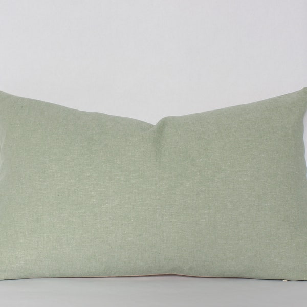 Green Lumbar Pillow Etsy