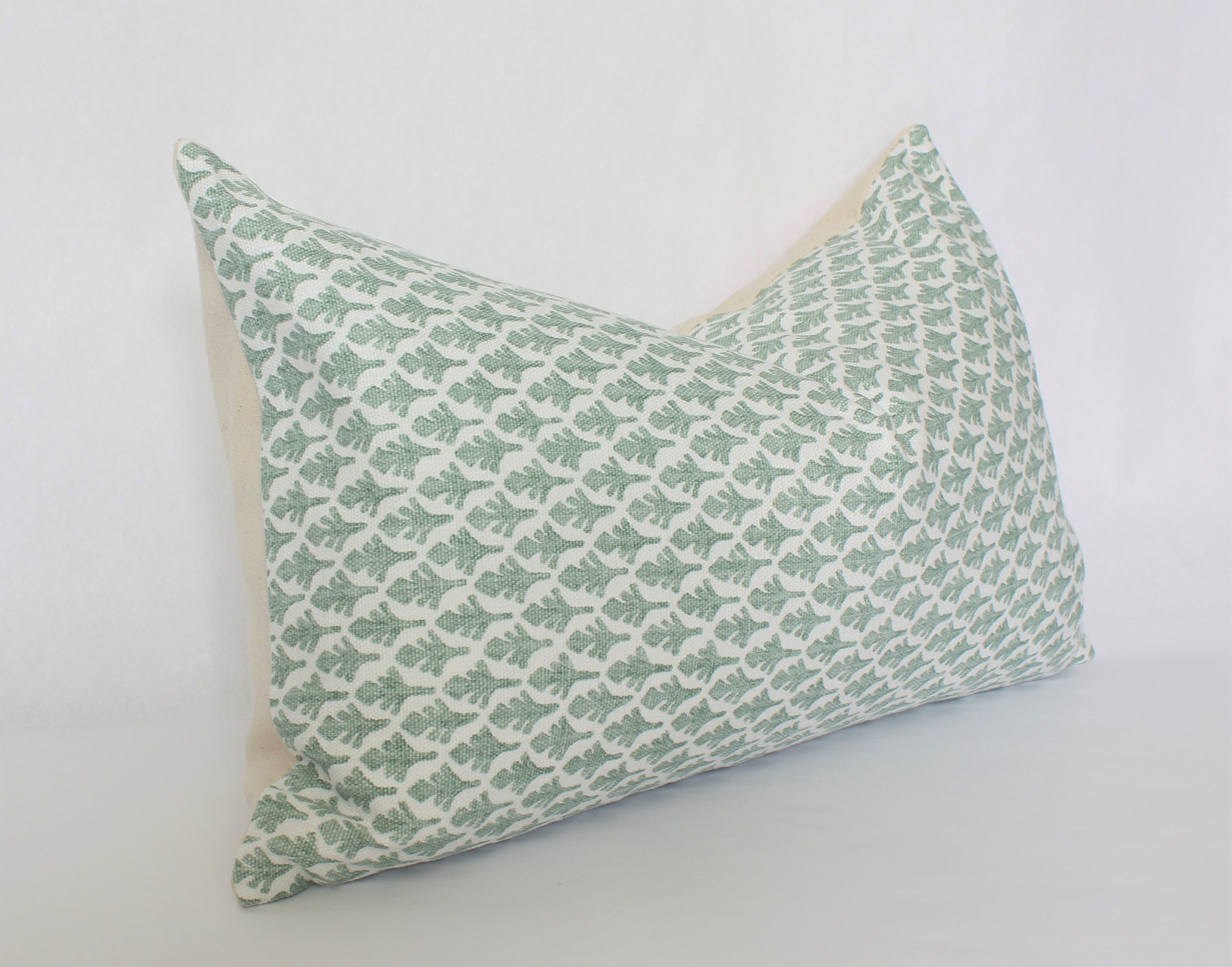 Vintage Hupil Small Lumbar Pillow - Mint Green