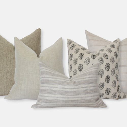 Neutral Pillow Combinations Beige Cream Pillow Covers Etsy