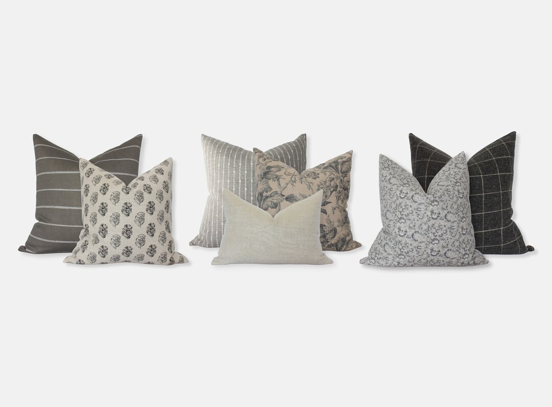 Sectional Sofa Pillow Covers, Neutral Pillow Combinations, Pillow Set