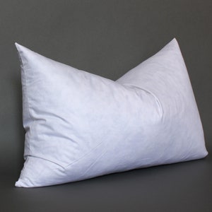 May include: A white rectangular pillow with a soft, fluffy texture. The pillow is slightly curved and has a smooth, even surface.