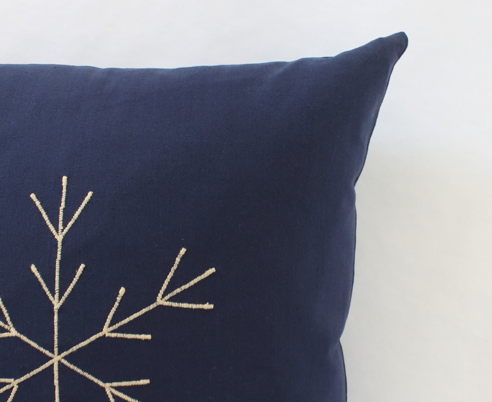 Christmas Pillow Covers 18x18 Navy Snowflake Throw Pillow Etsy