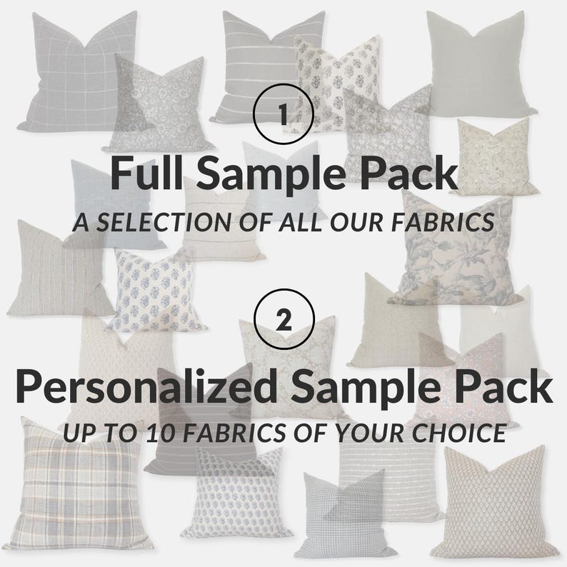 Fabric Samples, Fabric Swatches, Throw Pillow Swatches, Pillow Covers Samples image 2